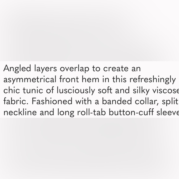 Soft Surroundings Asymmetical Tunic Top - NEW WITHOUT TAGS - Picture 5 of 5